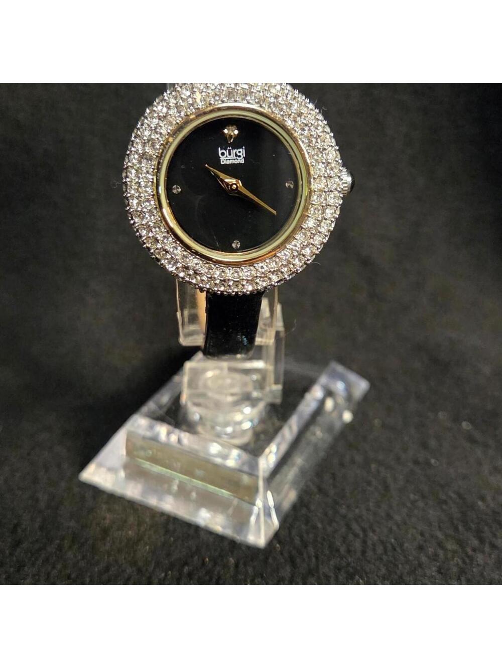 Bürgi Women's Quartz Swarovski Crystal and Diamond Watch